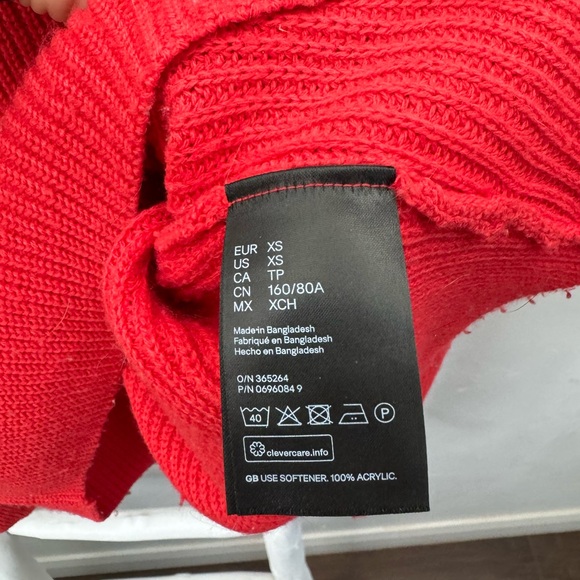 H&M Racer Stripe Crop Top Turtleneck Sweater - Picture 9 of 11